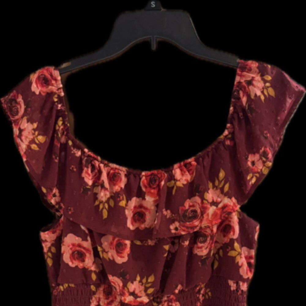 Xhilaration Floral Dress Off-the-shoulder style